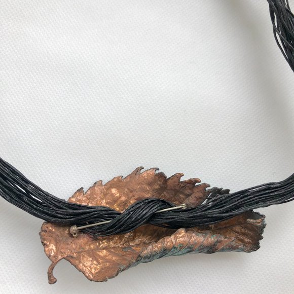 Phenomenal, handcrafted, copper, leaf pin or necklace! - Picture 4 of 10